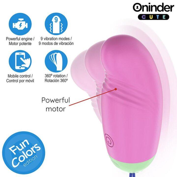 ONINDER CUTE - OVO VIBRO-GIRATÓRIO LOVE PLEASURE 360 SILICONE - APLICATIVO MUNDIAL GRATUITO