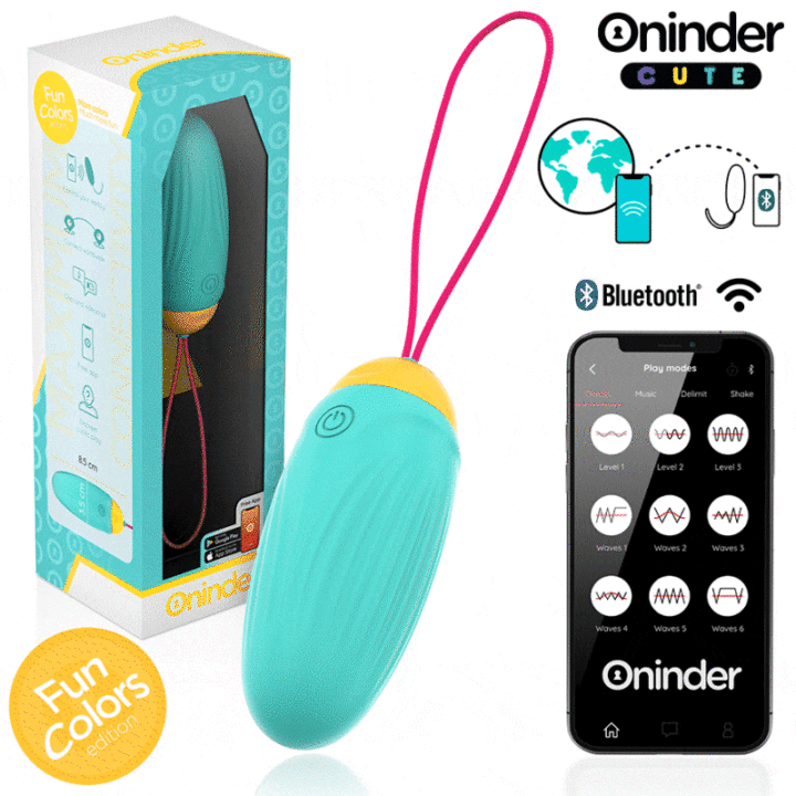 ONINDER CUTE - OVO DE SILICONE VIBRO-GIRATÓRIO LOVE PLEASURE - APLICATIVO MUNDIAL GRATUITO