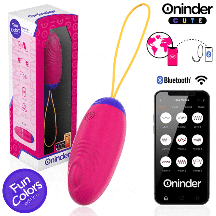ONINDER CUTE - OVO DE SILICONE COM VIBRO-ONDAS E PRAZER DE AMOR - APLICATIVO MUNDIAL GRATUITO