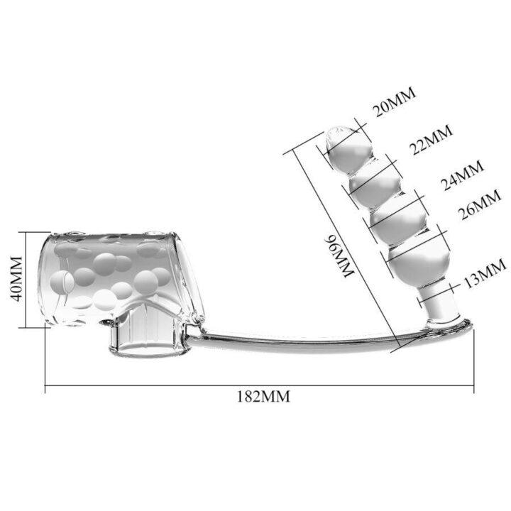 PRETTY LOVE - MANGA PARA PÊNIS COM PLUG ANAL TRANSPARENTE