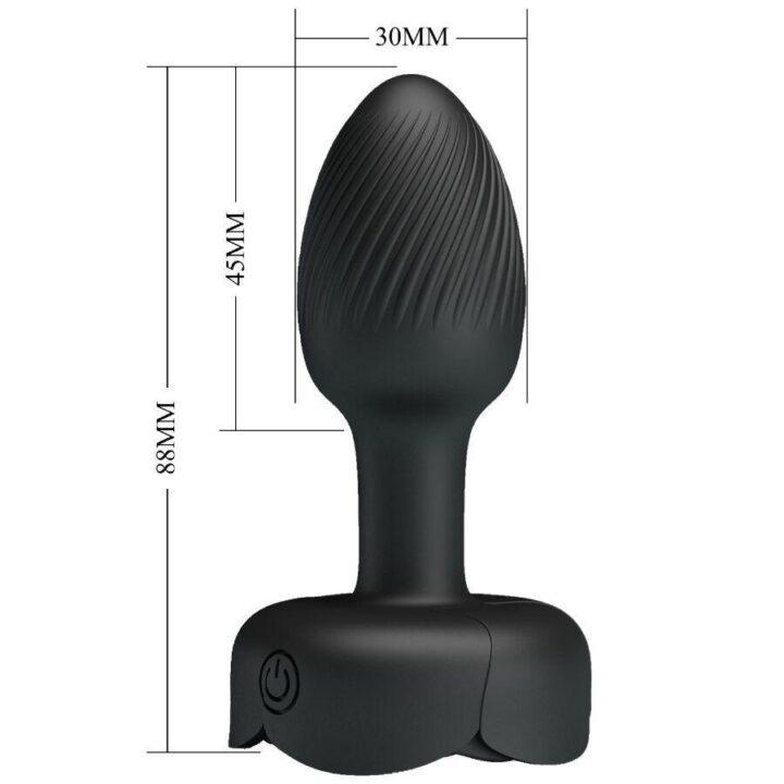 PRETTY LOVE - OLMAN PLUG ANAL COM LUZ LED PRETO 8,8 CM