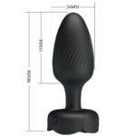 PRETTY LOVE - OSBORN PLUG ANAL COM LUZ LED PRETO 9,8 CM