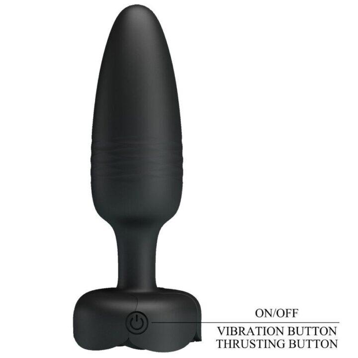 PRETTY LOVE - TARION ANAL PLUG COM LUZ LED PRETO 12,5 CM