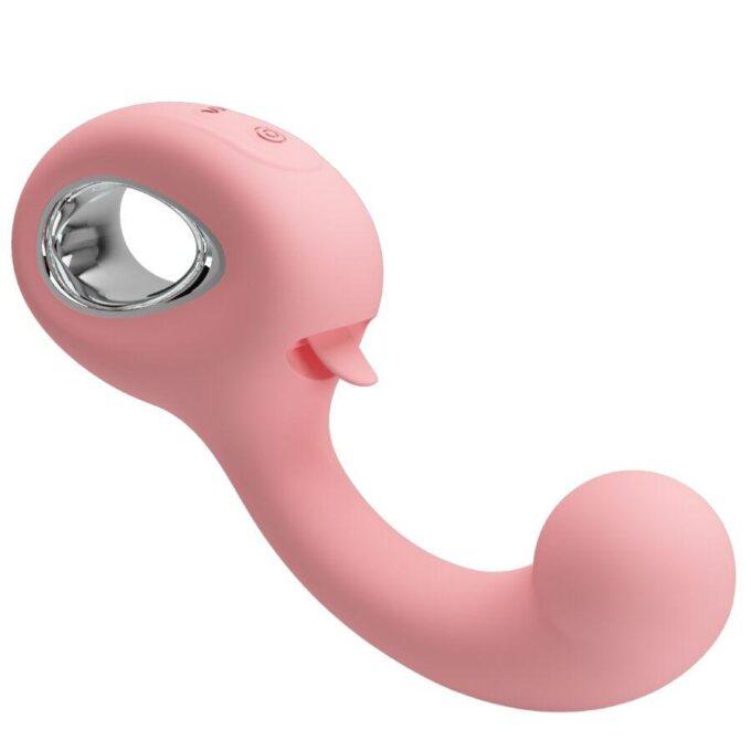 PRETTY LOVE - ERYNNYES VIBRADOR PONTO G + ESTIMULADOR DE CLITÓRIS 10 VIBRAÇÕES ROSA