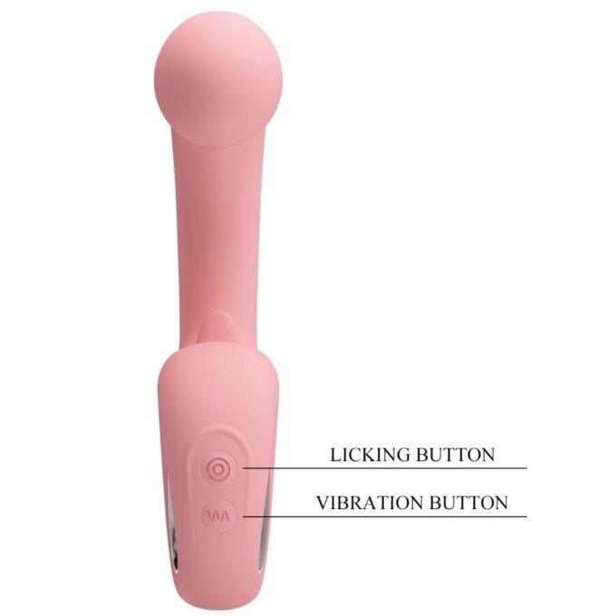 PRETTY LOVE - ERYNNYES VIBRADOR PONTO G + ESTIMULADOR DE CLITÓRIS 10 VIBRAÇÕES ROSA