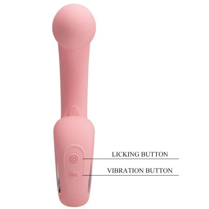PRETTY LOVE - ERYNNYES VIBRADOR PONTO G + ESTIMULADOR DE CLITÓRIS 10 VIBRAÇÕES ROSA