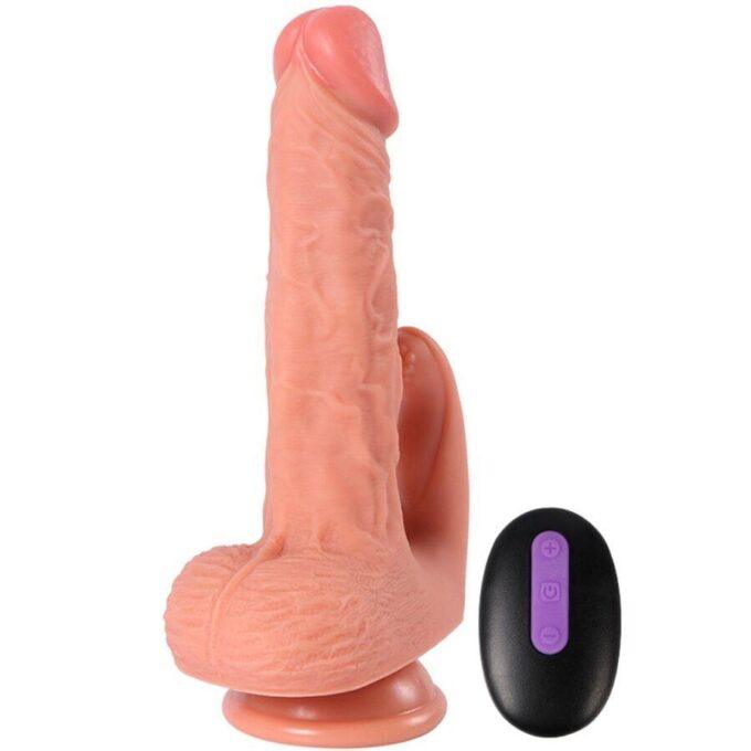 SHEQU - HAYDEN DILDO E ESTIMULADOR DE CLITÓRIS COM VIBRAÇÃO E CONTROLE REMOTO 16 CM