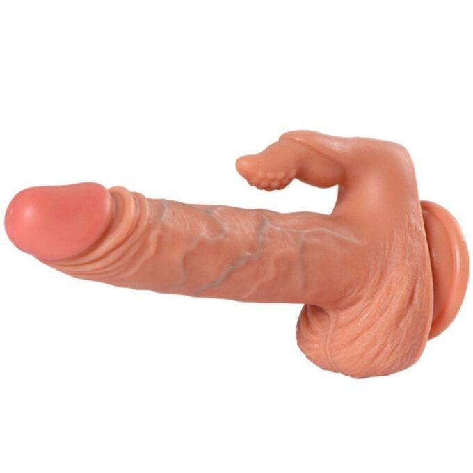 SHEQU - ESTIMULADOR DE DILDO E CLITÓRIS JULIAN COM VIBRAÇÃO E CONTROLE REMOTO 16 CM