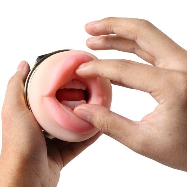 SHEQU - KAY MASTURBADOR DUPLO COM BOCA DUPLA E VIBRAÇÃO DE VAGINA