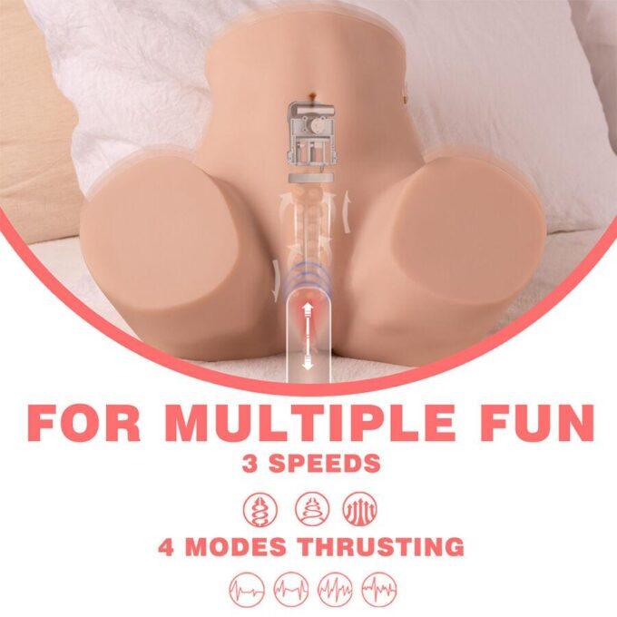 XISE - DANAE THRUSTING MASTUBADOR DE VAGINA REALISTA COM VIBRAÇÃO MULTI-POSIÇÕES