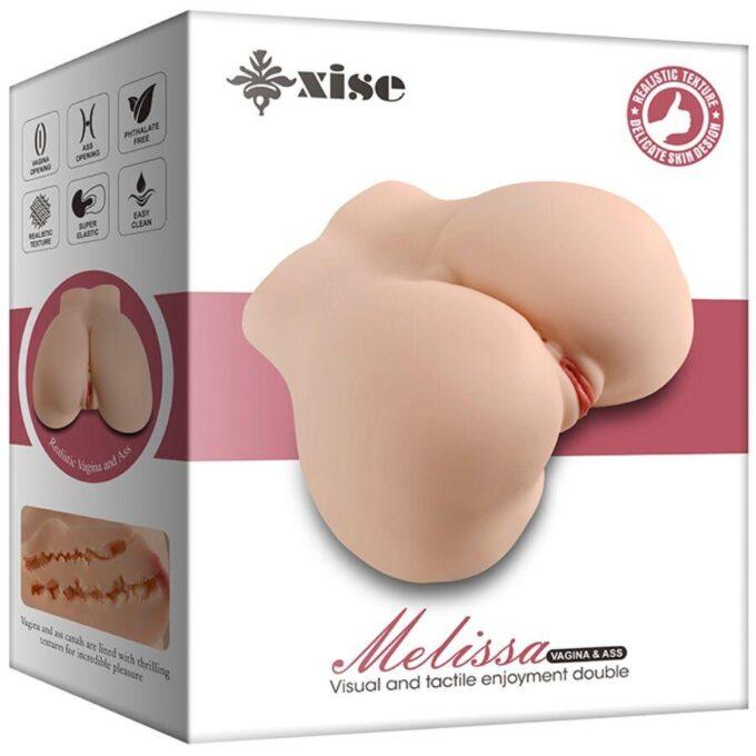 XISE - MASTURBADOR REALISTA MELISSA MULTI-POSIÇÕES VAGINA E ÂNUS