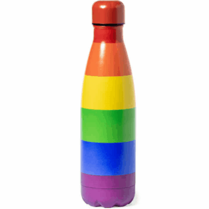 PRIDE - AQUECEDOR DE GUA METLICO COM BANDEIRA LGBT