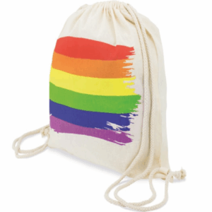 PRIDE - MOCHILA COM BANDEIRA LGBT DE ALGODO