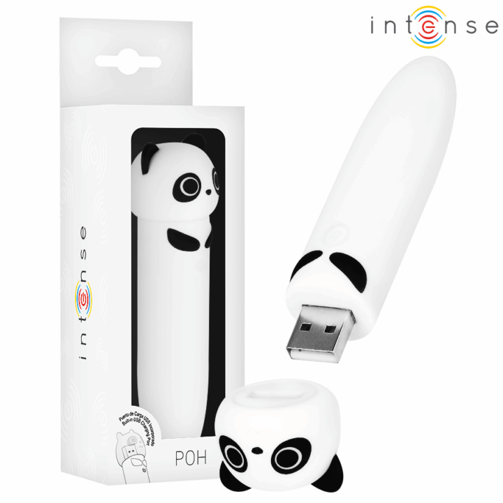 INTENSO - POH PANDA VIBRATING BULLET USB RECARREGÁVEL 10 X 2,2 CM