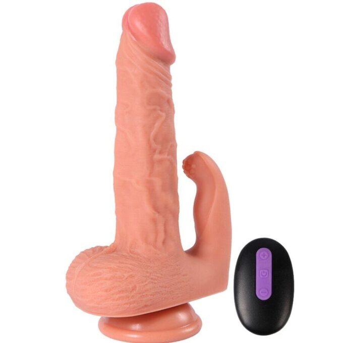 SHEQU - HAYDEN DILDO E ESTIMULADOR DE CLITÓRIS COM VIBRAÇÃO E CONTROLE REMOTO 16 CM
