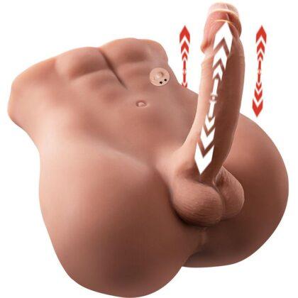 XISE - BERTLETT DILDO ASS DILDO REALISTA E ÂNUS MASTURBADOR POSIÇÃO FRONTAL COM IMPULSIONAMENTO 18 CM