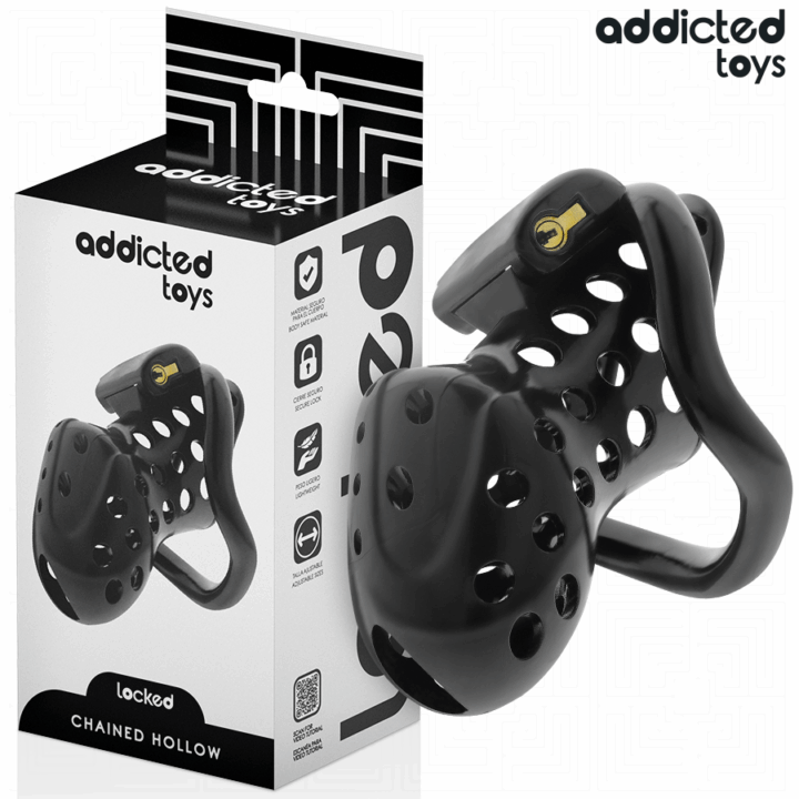ADDICTED TOYS LOCKED - GAIOLA DE PÊNIS OCO COM CORRENTE 10,5 CM
