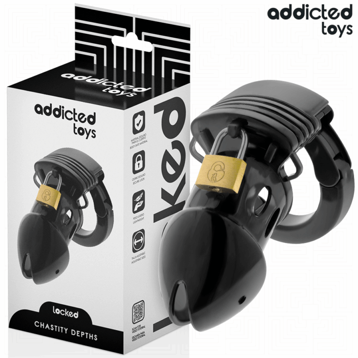 ADDICTED TOYS LOCKED - GAIOLA PARA PÊNIS CHASTITY DEPHHS 7,5 CM
