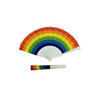 PRIDE - LEQUE DE MADEIRA COM BANDEIRA DE ARCO-ÍRIS