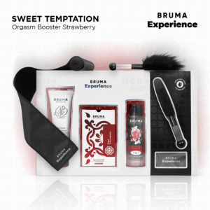 BRUMA XPERIENCE - KIT TENTAÇÃO DE MORANGO DOCE COM POTENCIALIZADOR DE ORGASMO