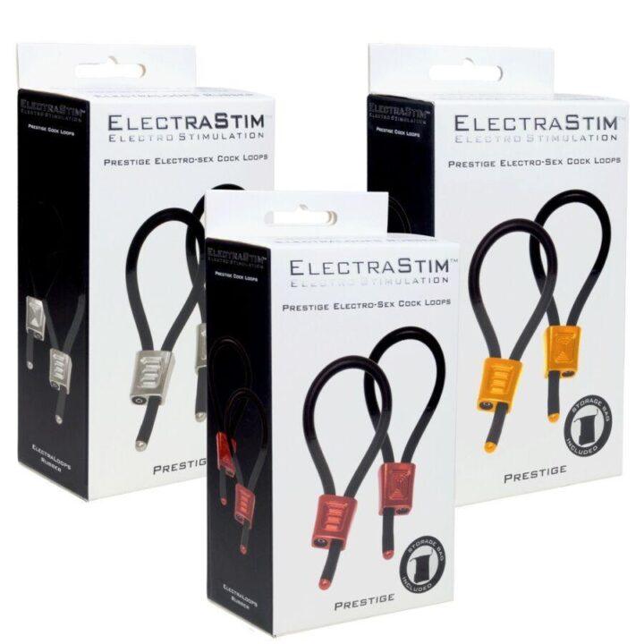 ELECTRASTIM - ANÉIS PENIANOS AJUSTÁVEIS PRESTIGE ELECTRA LOOPS VERMELHOS