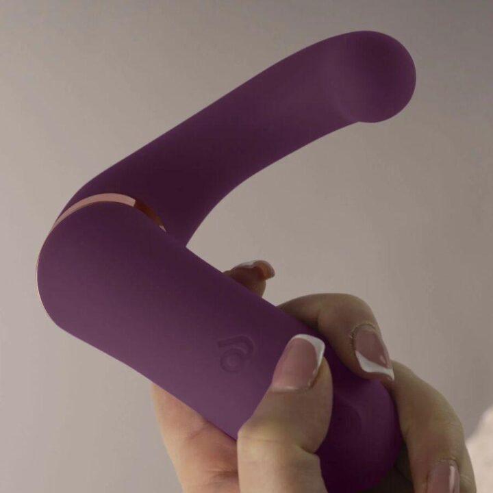 ROCKS-OFF - VIBRADOR DUPLO GEMINI ESTIMULADOR DE CLITÓRIS PONTO G ROXO