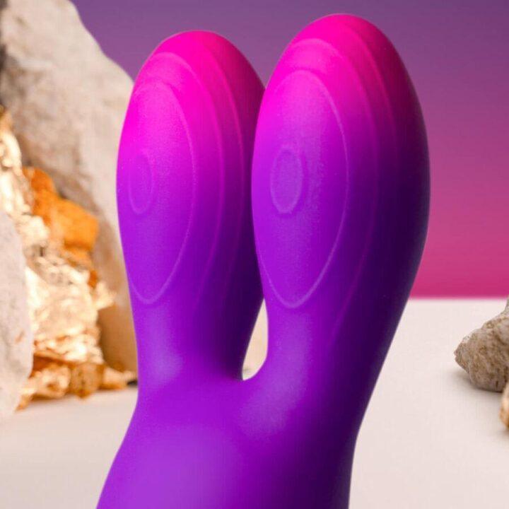 ROCKS-OFF - VIBRADOR FLEXÍVEL GLO-GIRL BUNNY ROXO