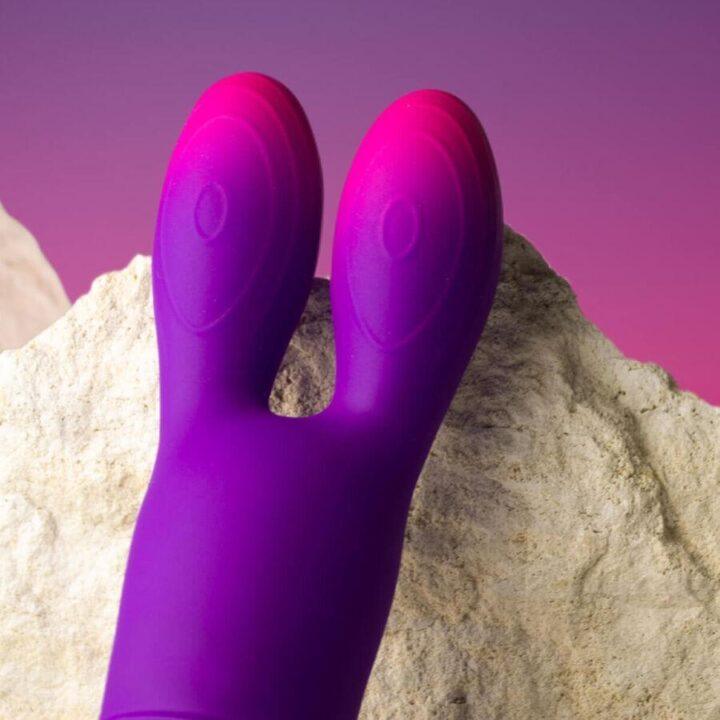 ROCKS-OFF - VIBRADOR FLEXÍVEL GLO-GIRL BUNNY ROXO