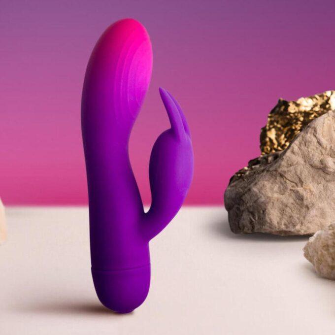 ROCKS-OFF - VIBRADOR GLO-GIRL PURPLE RABBIT