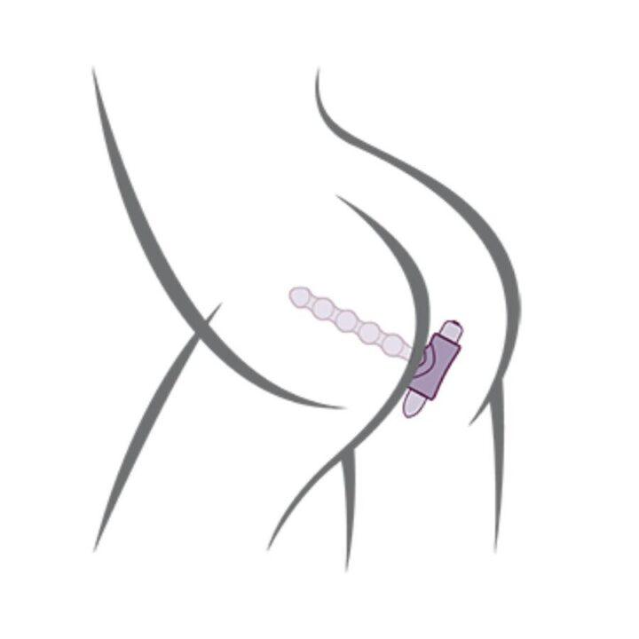 ROCKS-OFF - PETITE SENSATIONS PEARLS PLUG ANAL VIBRADOR PRETO