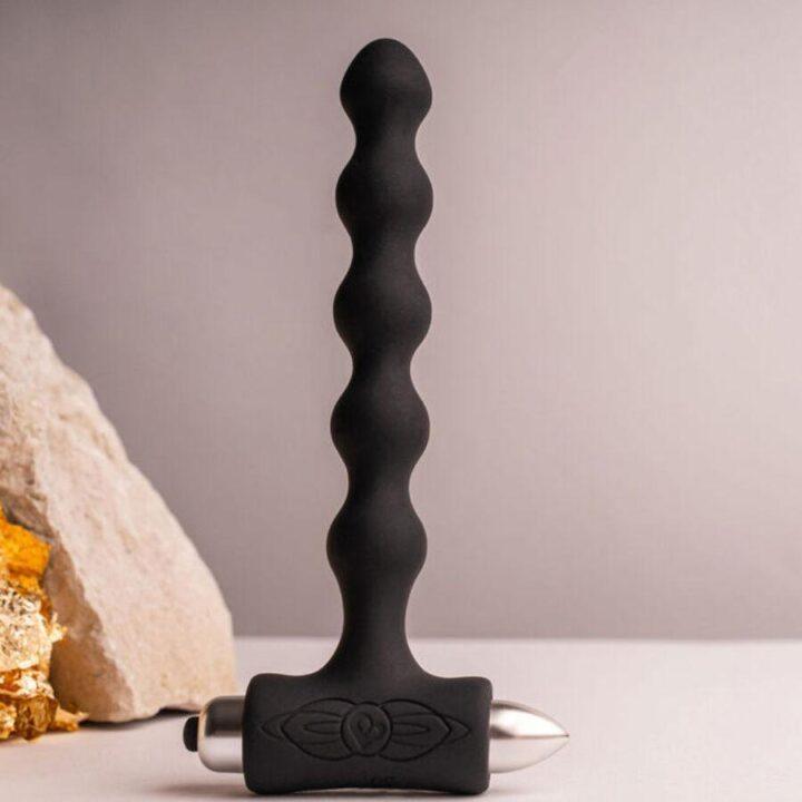ROCKS-OFF - PETITE SENSATIONS PEARLS PLUG ANAL VIBRADOR PRETO