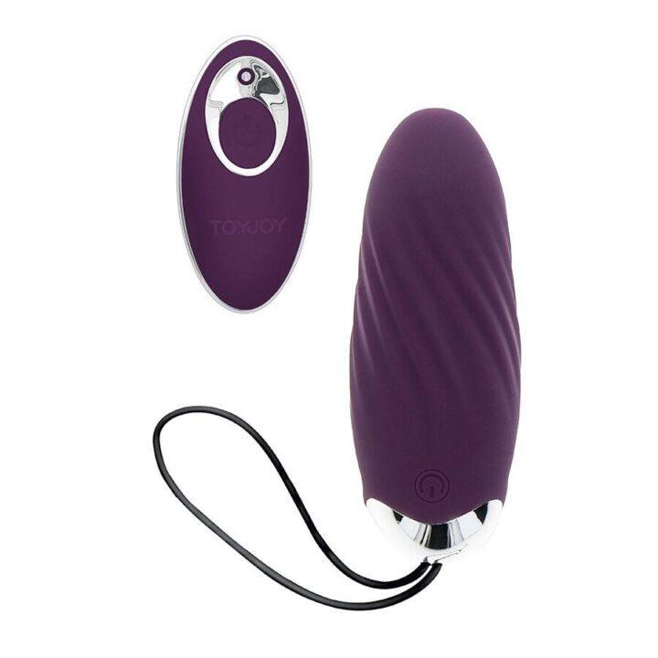 TOYJOY - FELICIDADE KNOCK KNOCK EGGSTAVAGANT VIBRADOR CONTROLE REMOTO ROXO