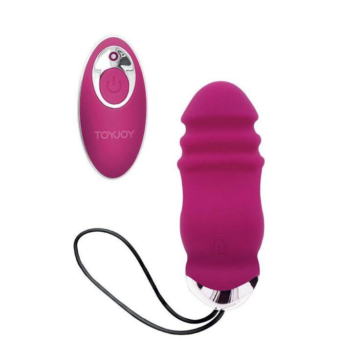 TOYJOY - FELICIDADE SUNN SIDE PARA CIMA E PARA BAIXO VIBRADOR FÚCSIA CONTROLE REMOTO