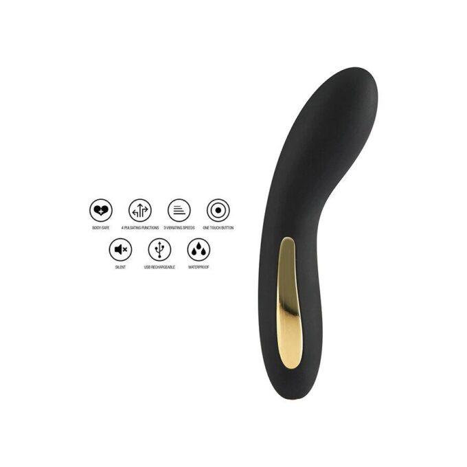TOYJOY - VIBRADOR PRETO COM LUZ LUMINADA