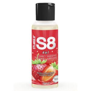 STIMUL8 - S8 LUBRIFICANTE 4 EM 1 DE SOBREMESA DE MORANGO 125 ML
