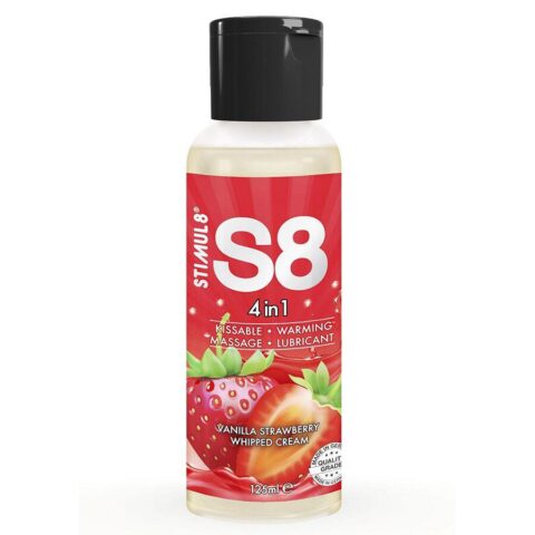 STIMUL8 - S8 LUBRIFICANTE 4 EM 1 DE SOBREMESA DE MORANGO 125 ML