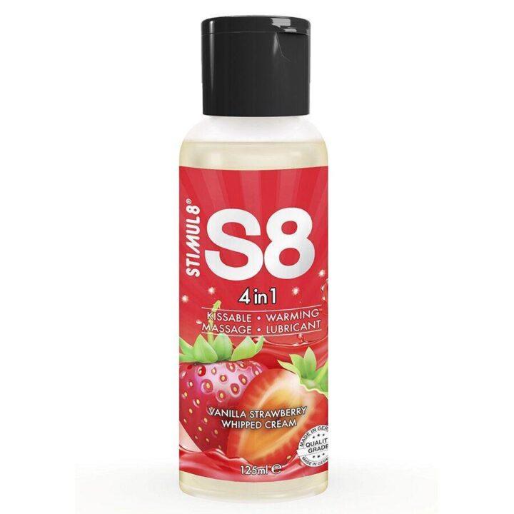 STIMUL8 - S8 LUBRIFICANTE 4 EM 1 DE SOBREMESA DE MORANGO 125 ML