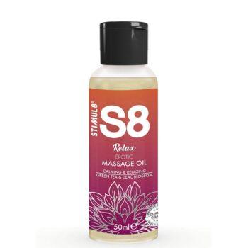 STIMUL8 - S8 RELAX ÓLEO DE MASSAGEM ERÓTICA CHÁ VERDE 50 ML