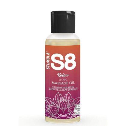 STIMUL8 - S8 RELAX ÓLEO DE MASSAGEM ERÓTICA CHÁ VERDE 50 ML