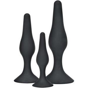 TOYJOY - ANAL PLAY CURVY COMPANIONS PLUG ANAL 3 PEÇAS PRETO