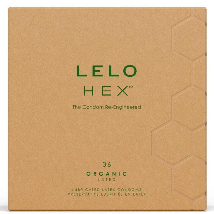 LELO - CAIXA DE PRESERVATIVOS ORGÂNICOS HEX 36 UNIDADES