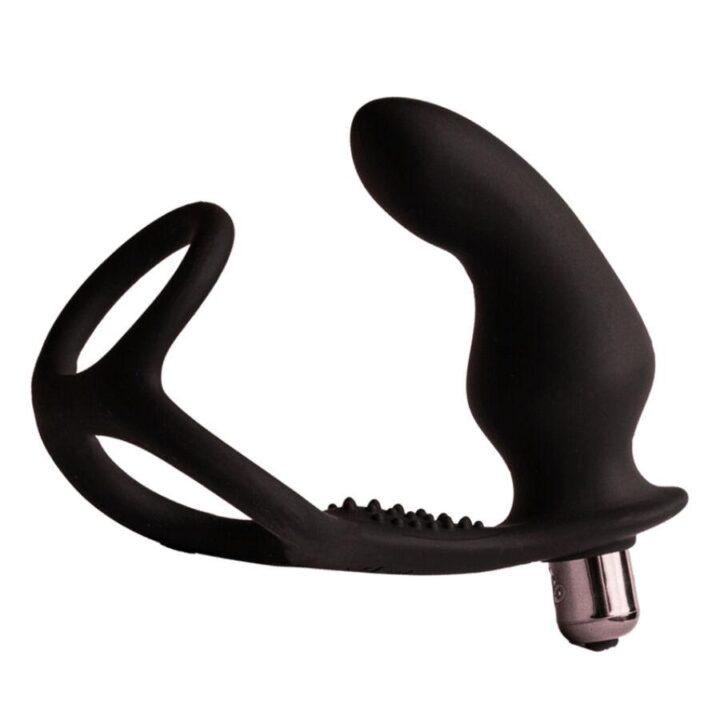 ROCKS-OFF - PLUG ANAL RO-ZEN RRO COM ANEL VIBRATÓRIO PARA PÊNIS PRETO