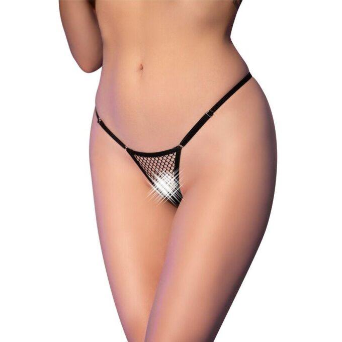 CHILIROSE - CR 4856 MICRO TANGA MALHA PRETA S/M