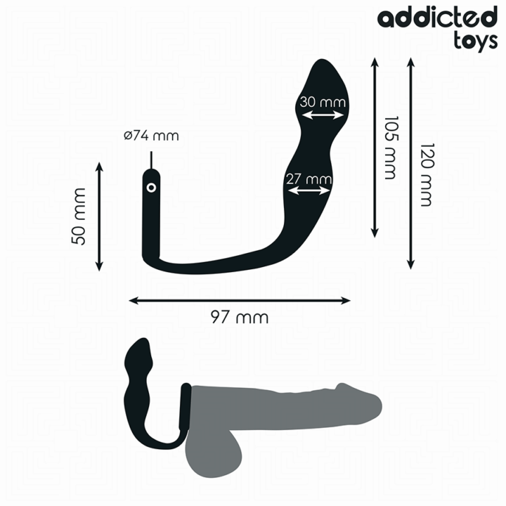 ADDICTED TOYS - PLUG ANAL COM ANEL MODELO 2