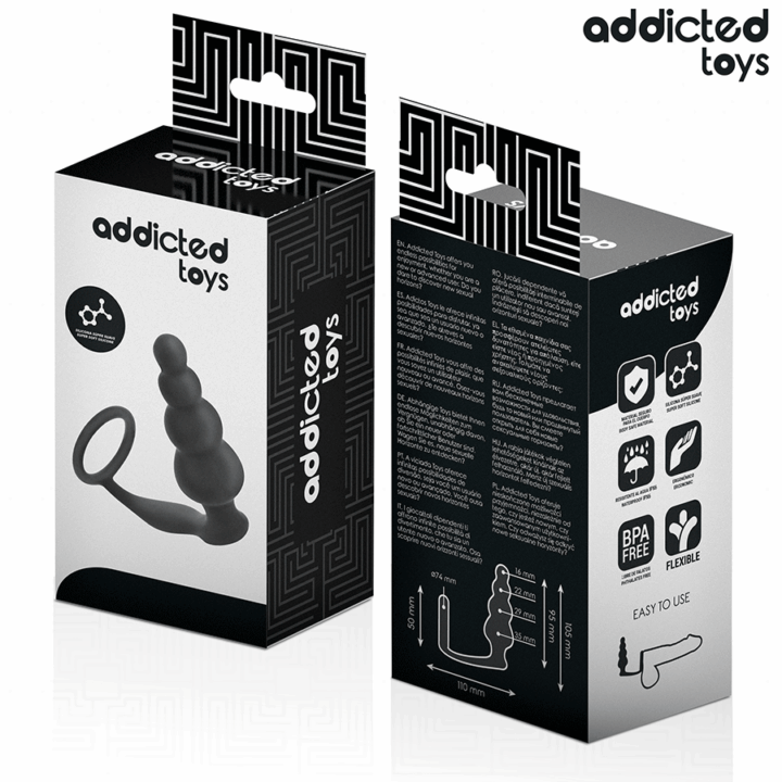 ADDICTED TOYS - PLUG ANAL COM ANEL MODELO 5