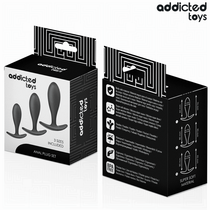ADDICTED TOYS - CONJUNTO DE 3 PLUG ANAL MODELO 2