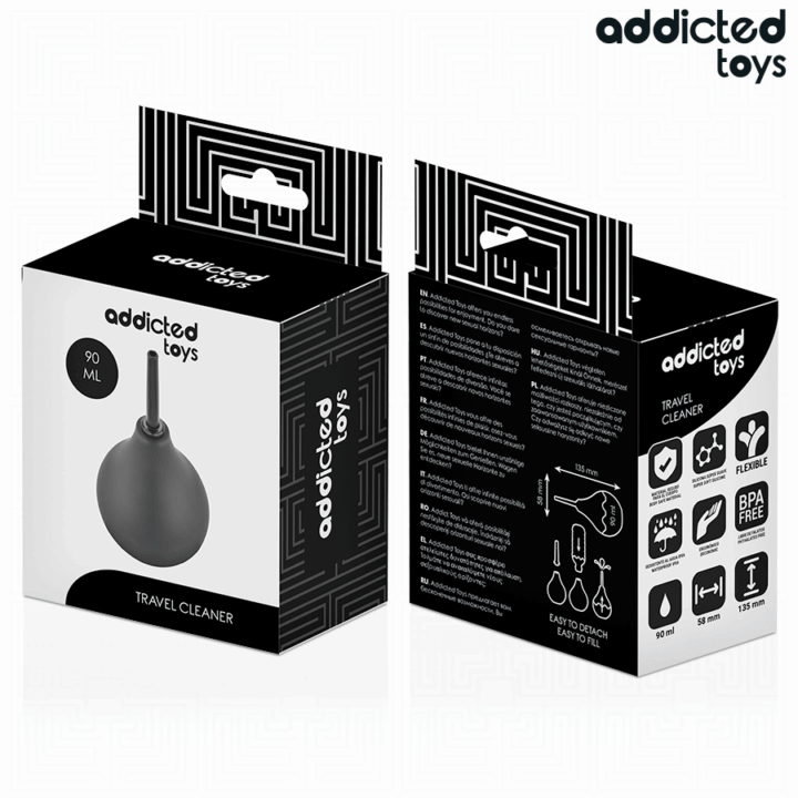 ADDICTED TOYS - LIMPADOR ANAL DE VIAGEM TAMANHO S 90 ML