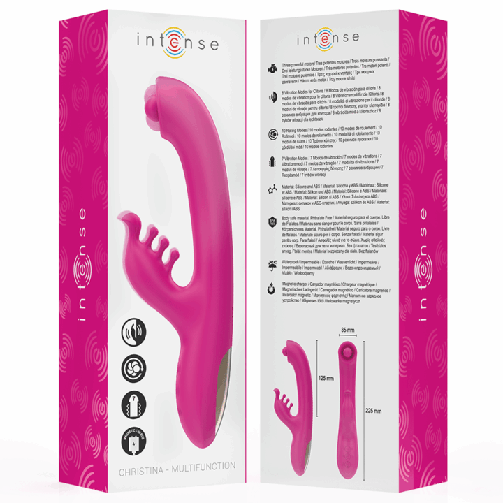 INTENSE - CHRISTINA MULTIFUNCIONAL RABBIT VIBRADOR 22,5 CM ROSA