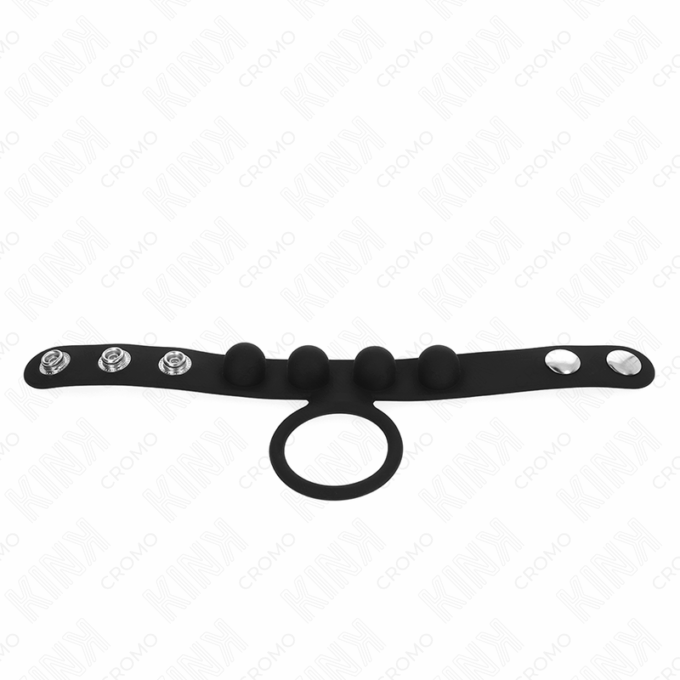 KINK - ANEL DE COURO PARA PÊNIS 3,5 CM COM FECHO DE PRESSÃO 23 X 2 CM