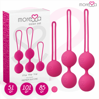 MORESSA - CONJUNTO OSIAN PREMIUM SILICONE ROSA (Osian One - 51 g | Osian Two - 101 g | Osian Three 85 g)